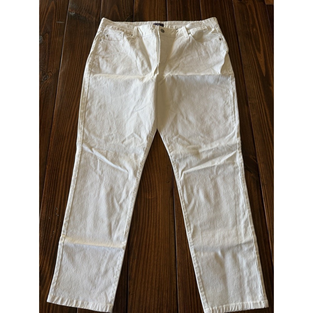 NYDJ Clarissa Ankle Straight Jean Denim Lift Tuck Spring Easter‎ Sz 16